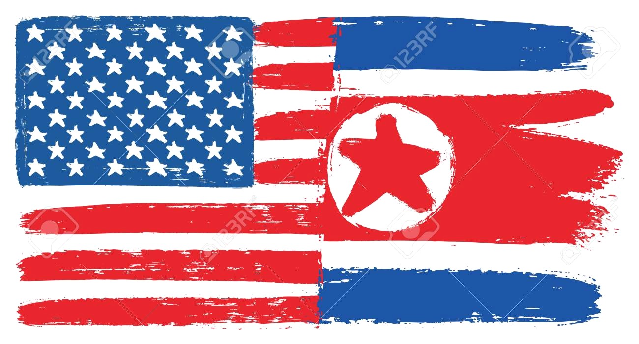 1300x701 97126425 United States Of America Flag And North Korea Vector Hand