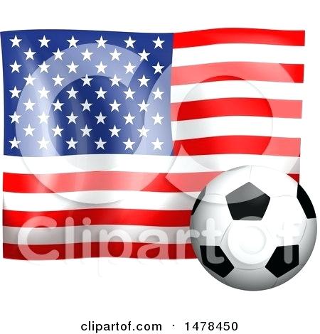 450x470 American Flag Clip Art Vector Of An Flag And Soccer Ball Royalty