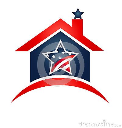 400x421 House Usa Flag Icon Logo Illustration Vector Usa Flags,emblems