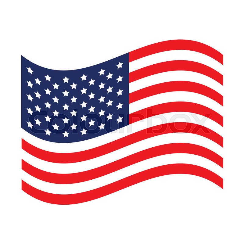 800x800 Usa Flag Icon Image Vector Illustration Design Stock Vector