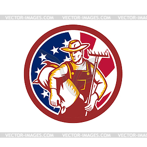300x300 American Organic Farmer Usa Flag Icon