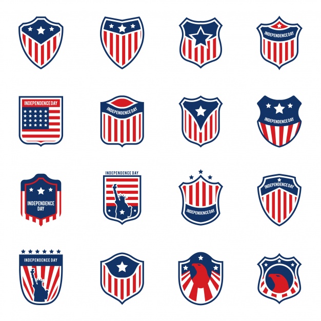 626x626 American Flag Logo Collecti Vector Free Download