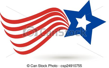 450x281 American Star Flag Icon Logo. American Star Flag Icon Vector