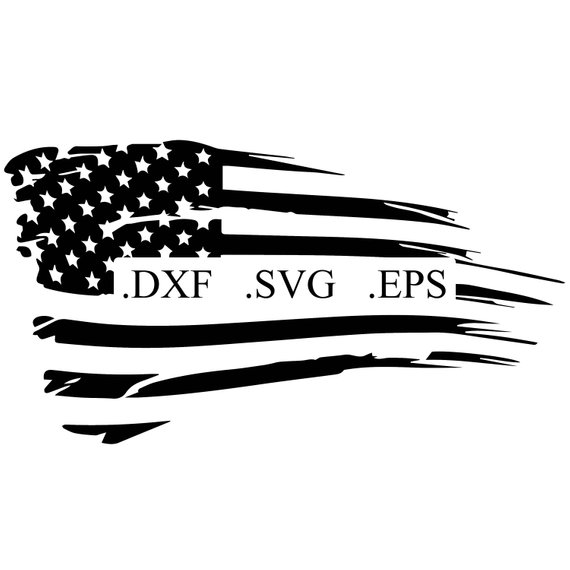 570x570 Distressed American Flag Vector Cut File Dxf Svg Eps Etsy
