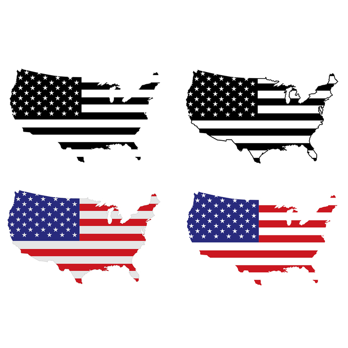 690x690 American Flag Usa Logo Map Design Svg Dxf Eps By Vectordesign