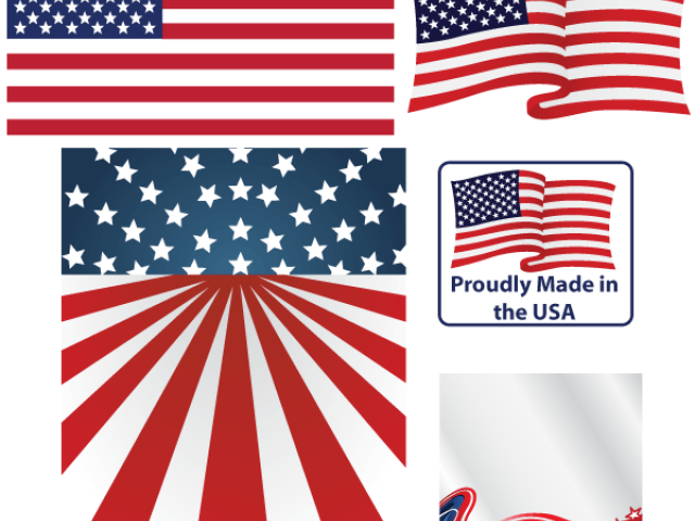 640x480 Drawn American Flag Vector 8