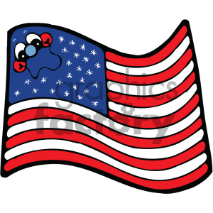 300x300 Royalty Free Vector Art American Flag 001 C 404717 Vector Clip Art