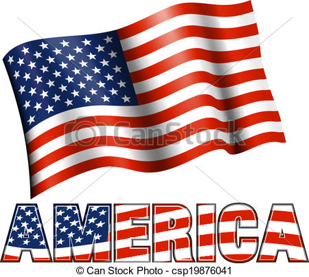 450x403 America With American Flag Waving.