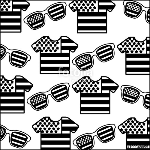 500x500 Tshirt And Sunglasses Summer Accessory With American Flag Vector