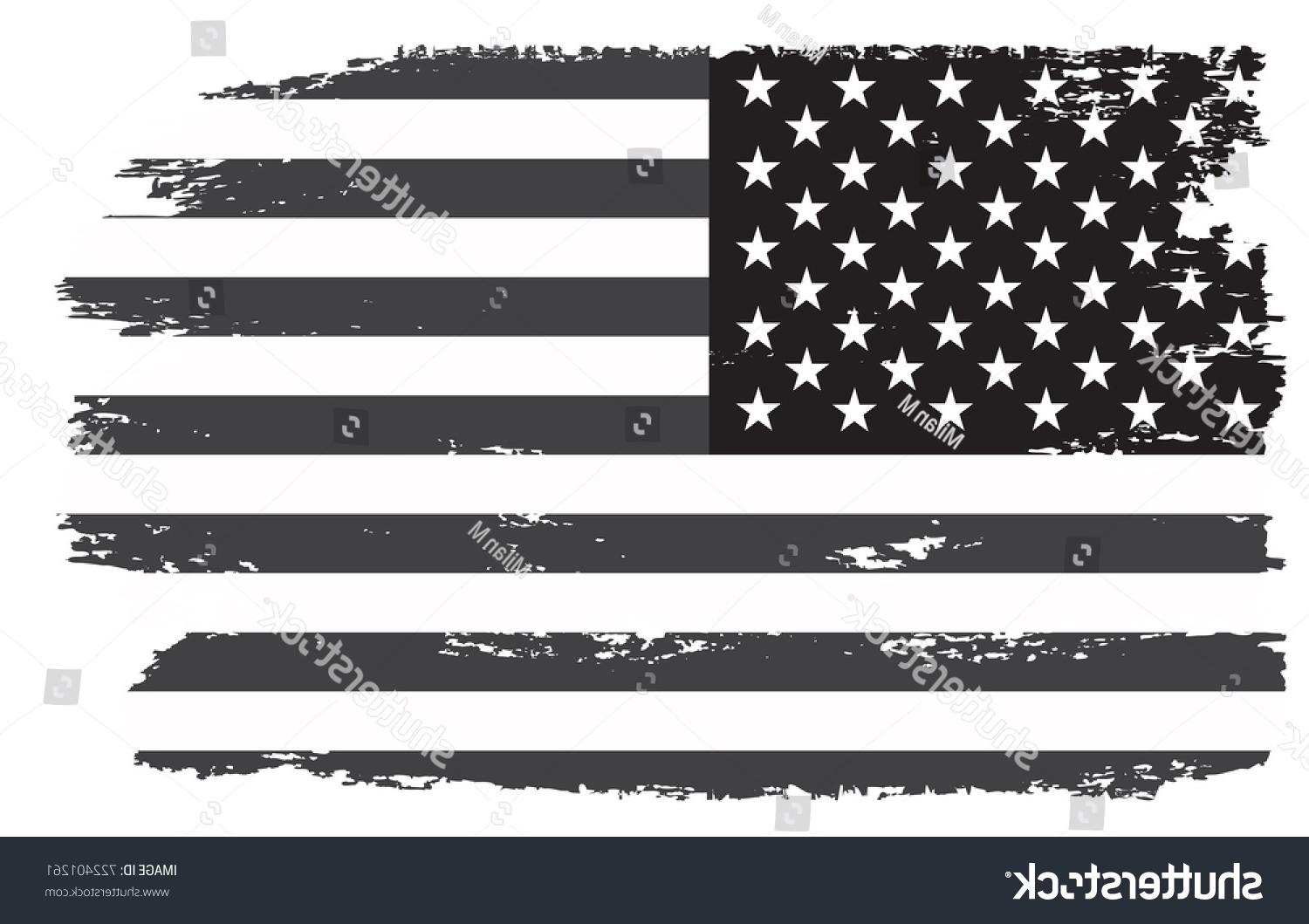 1500x1059 Best Stock Vector Grunge Usa Flag Vintage Black And White American Cdr