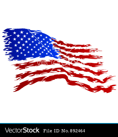 380x440 Grunge American Flag Clipart