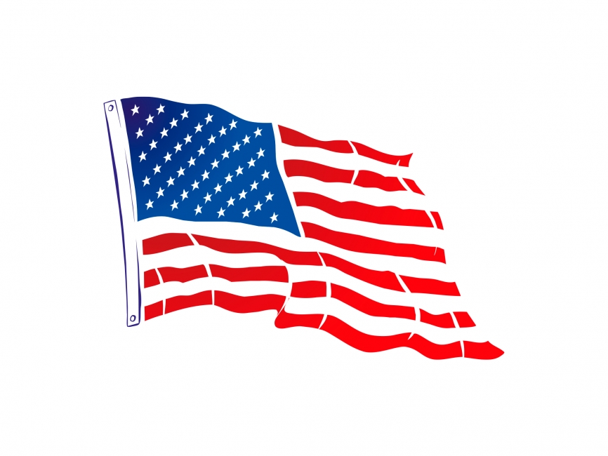 866x650 Usa Flag Vector File