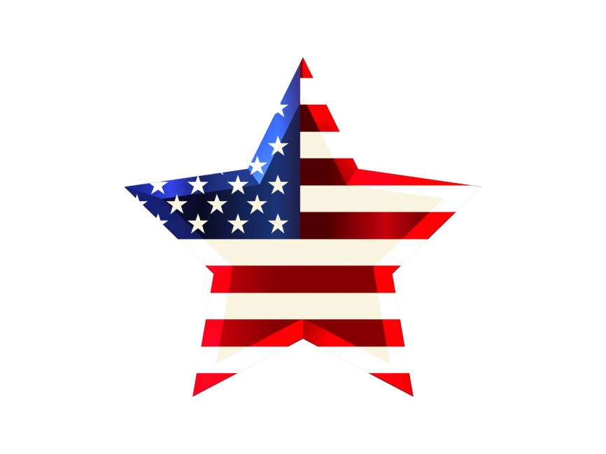 866x650 Usa Star Flag Vector File