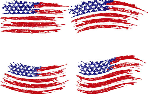 500x317 Set Of America Flag Vector Free Vector In Encapsulated Postscript