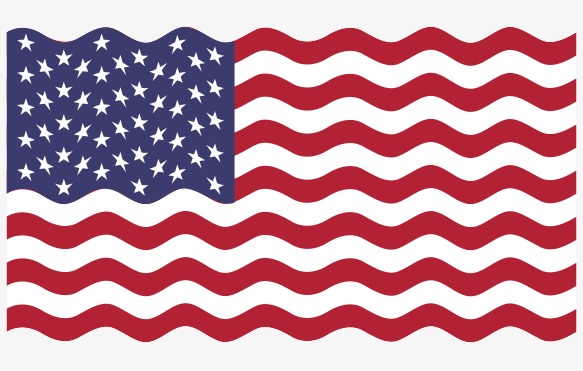 583x371 Vector American Flag Waves, Flag Vector, Waves Vector, Vector Png