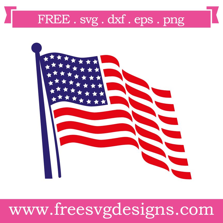 864x864 Free Svg Cut File American Flag. This Free Download Includes Svg