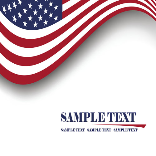 500x500 Set Of America Flag Vector 01