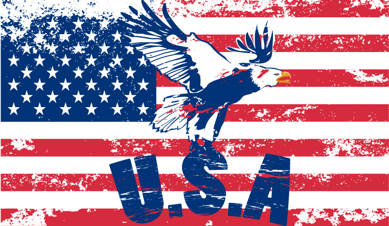 761x443 Vintage American Flag Free Vector Graphic Download