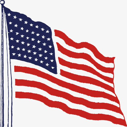 496x498 American Flag Vector Material Png, United States, United States