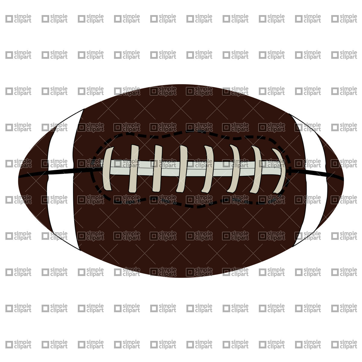 1200x1200 American Football Ball Vector Image