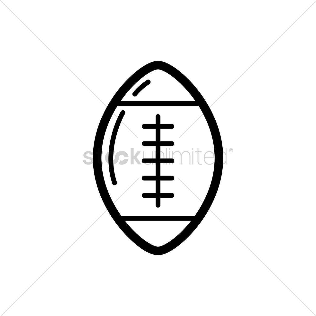 1300x1300 American Football Ball Vector Image