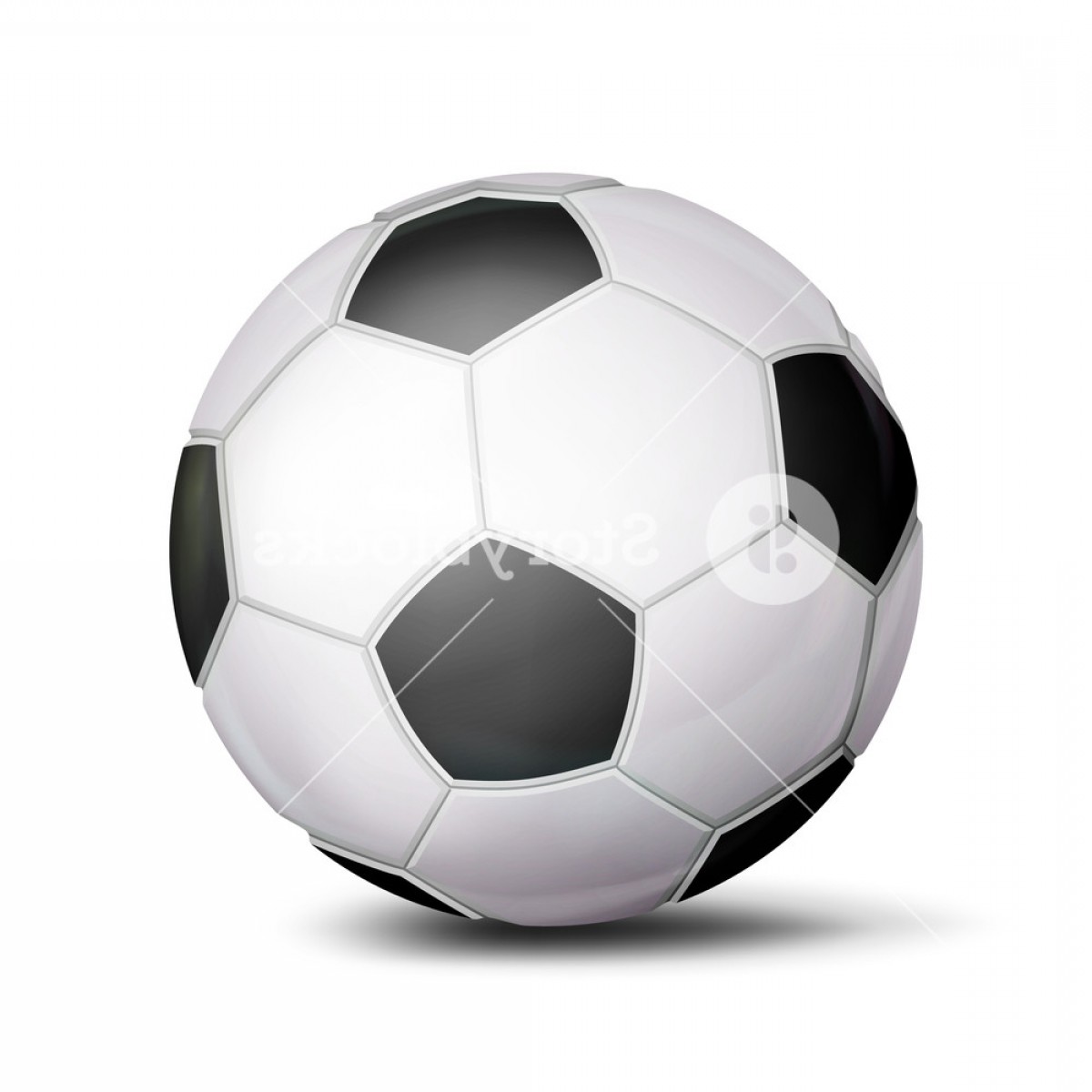 1200x1200 Football Ball Vector Sport Game Symbol Realistic Soccer Ball
