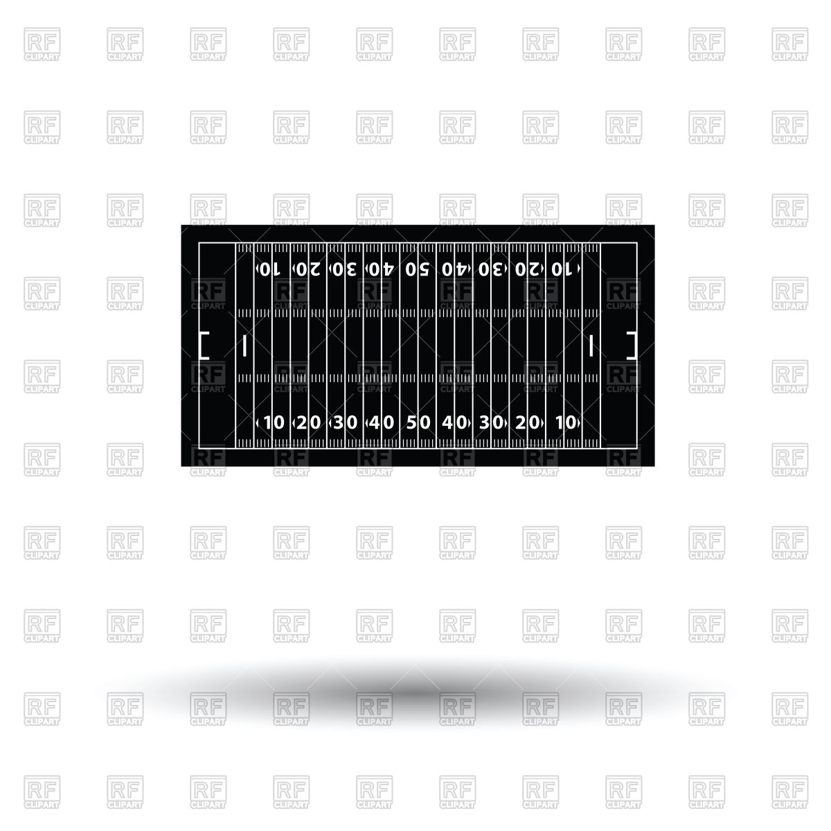 1200x1200 American Football Field Black Icon Vector Image Vector Artwork