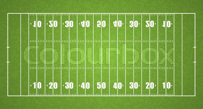 800x429 Top View American Football Field, Vector Illustration Stock
