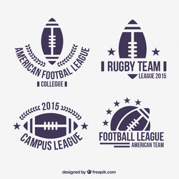 626x626 American Football Badges Vector Free Download