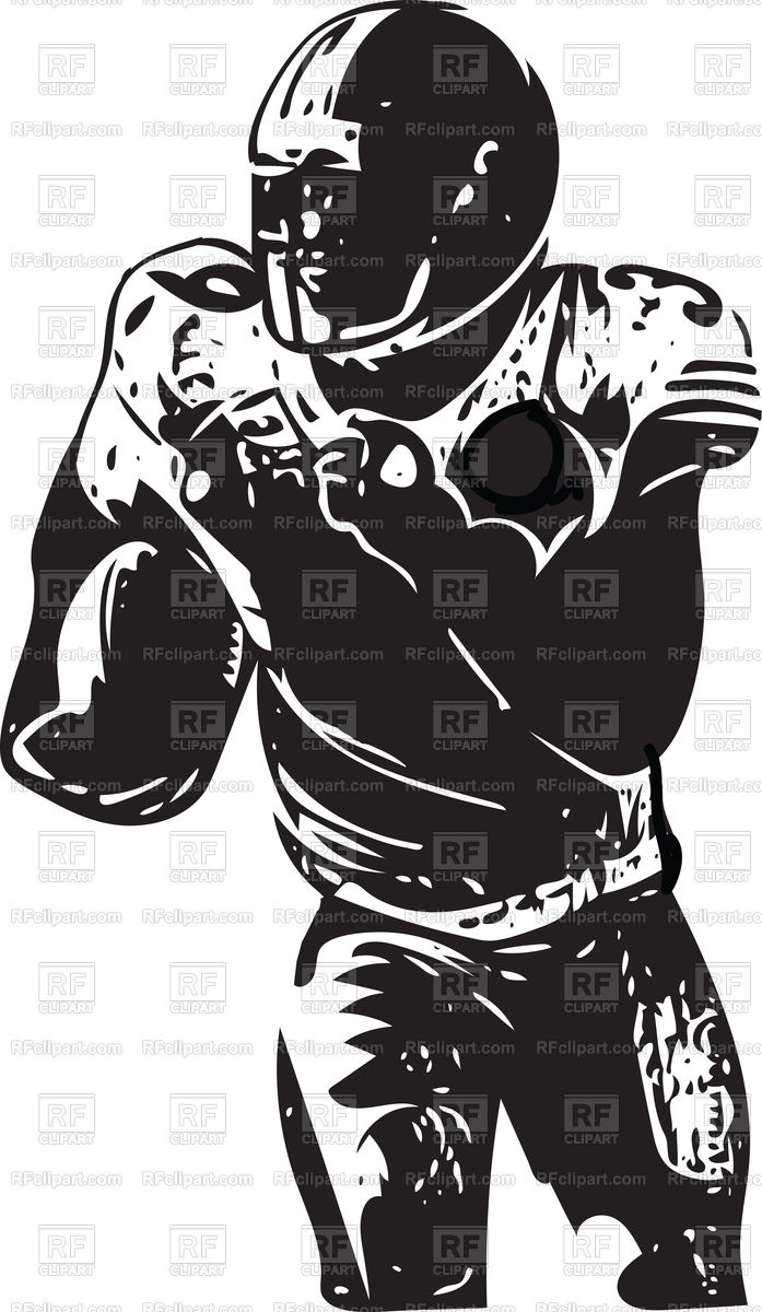 697x1200 American Football Player Front View Vector Image Vector Artwork