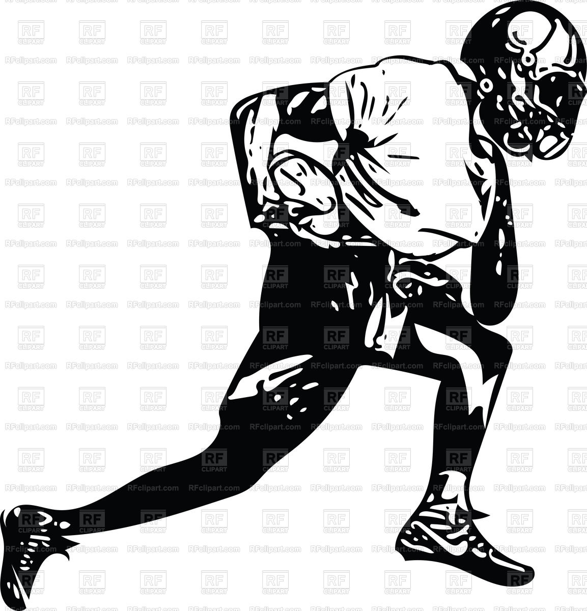 1153x1200 Abstract Illustration Of American Football Player Vector Image