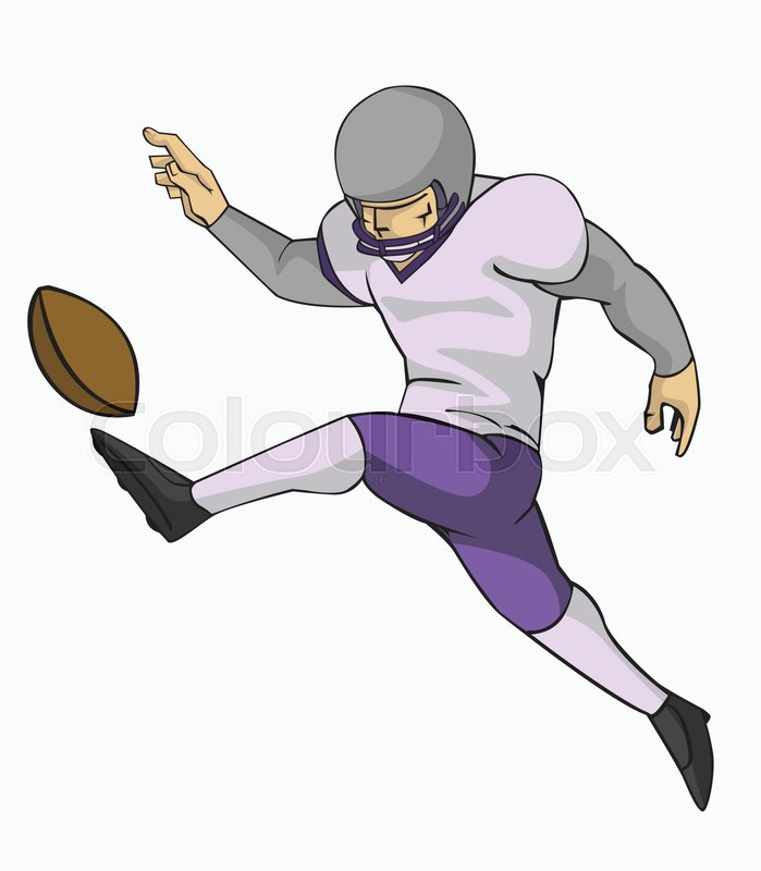 699x800 American Football Player Vector Design Stock Vector Colourbox