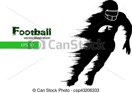 450x320 Silhouette Of A Football Player. Rugby. American Footballer