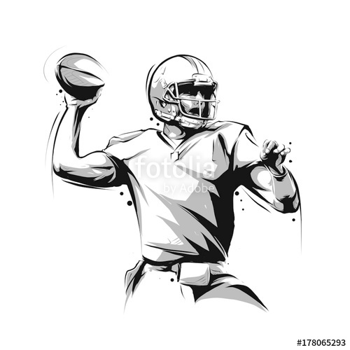 500x500 American Football Player Throwing Stock Image And Royalty Free