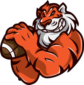 297x300 American Football Vector Mascot Royalty Free Stock Image