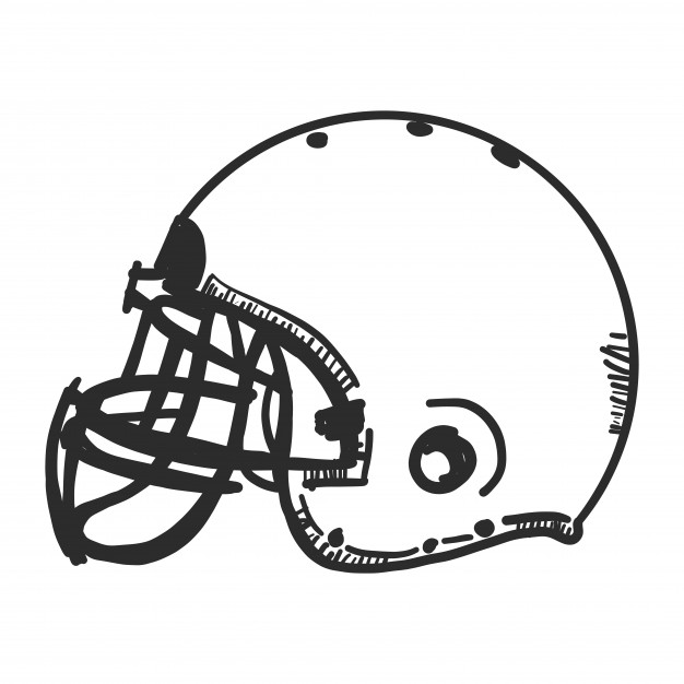 626x626 Doodle American Football Helmet Vector Free Download
