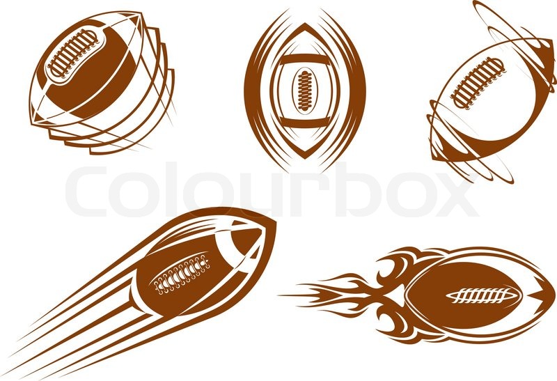 800x547 Rugby And American Football Symbols For Mascots Or Sports Design