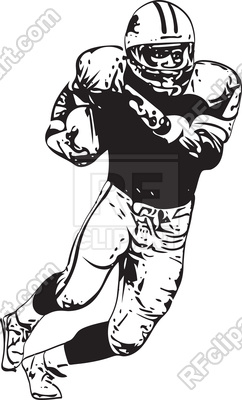 242x400 American Football Player Illustration Vector Image Vector