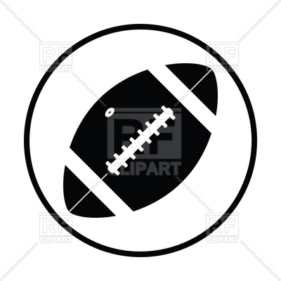 400x400 Thin Circle Design Of American Football Ball Icon Vector Image