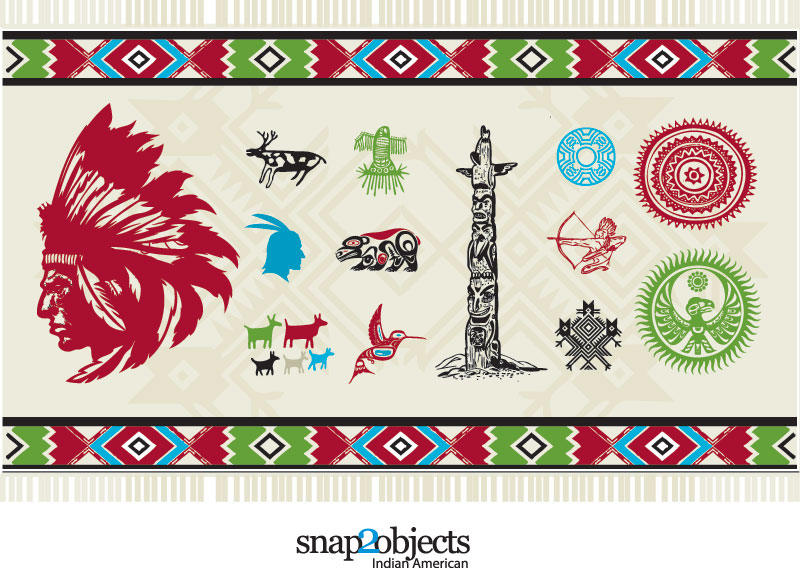 800x568 Free American Native Indian Vector Pack