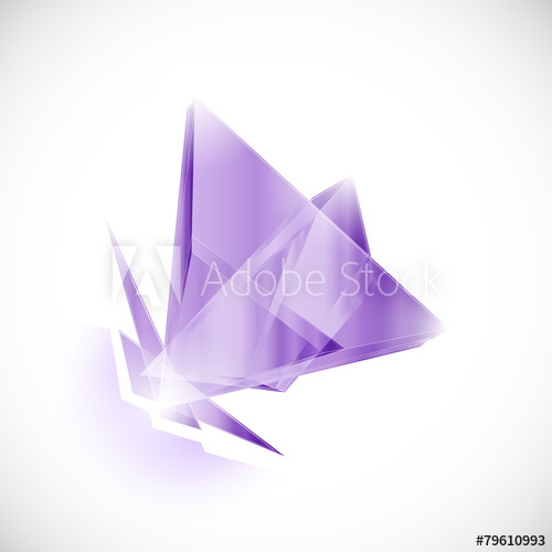 500x500 Amethyst Shard Crystal Icon Logo Vector Template