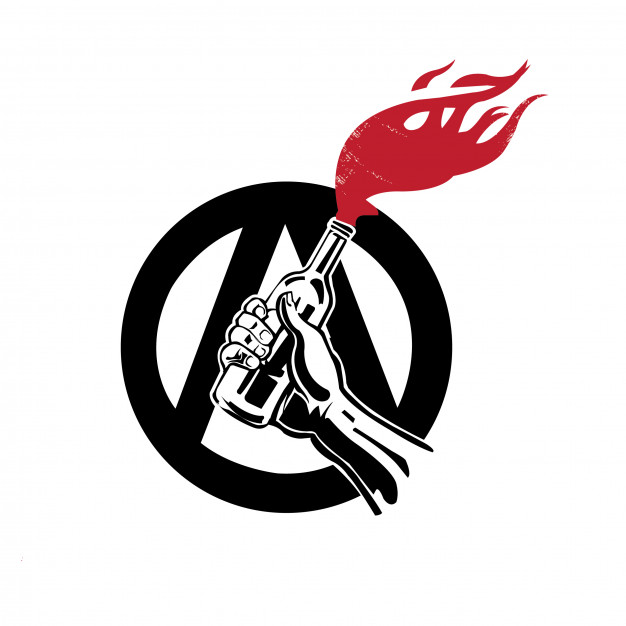 626x626 Molotov Bom Anarchy Logo Vector Premium Download