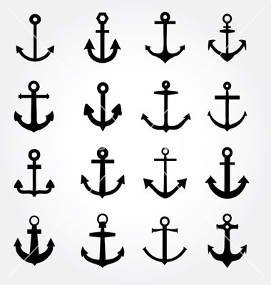 380x400 Set Of Anchor Symbols Or Logo Template Vector 1775674