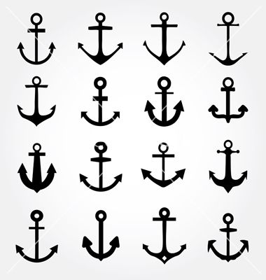 380x400 Set Of Anchor Symbols Or Logo Template Vector 1775676