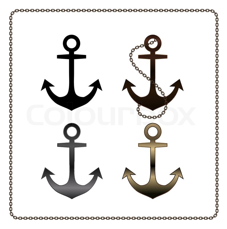 795x800 Vector Metal Anchor Stock Vector Colourbox