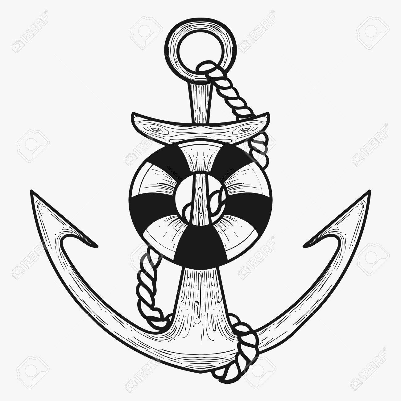 1300x1300 Anchor Tattoos Clipart Vector 20