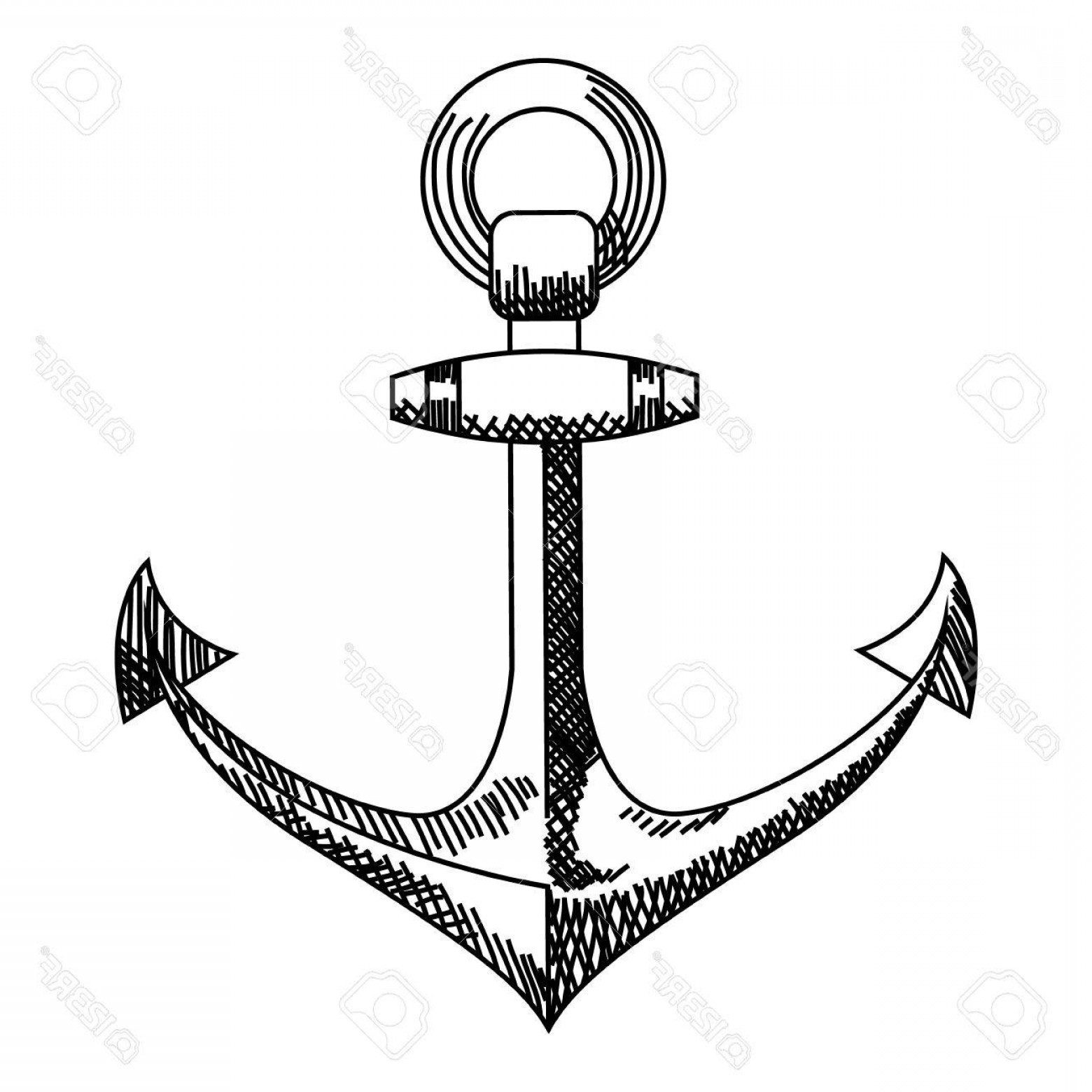 1560x1560 Photostock Vector Anchor Icon Nautical Anchor Vector Isolated