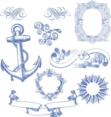 380x400 Anchor Vector On Abstract Doodles