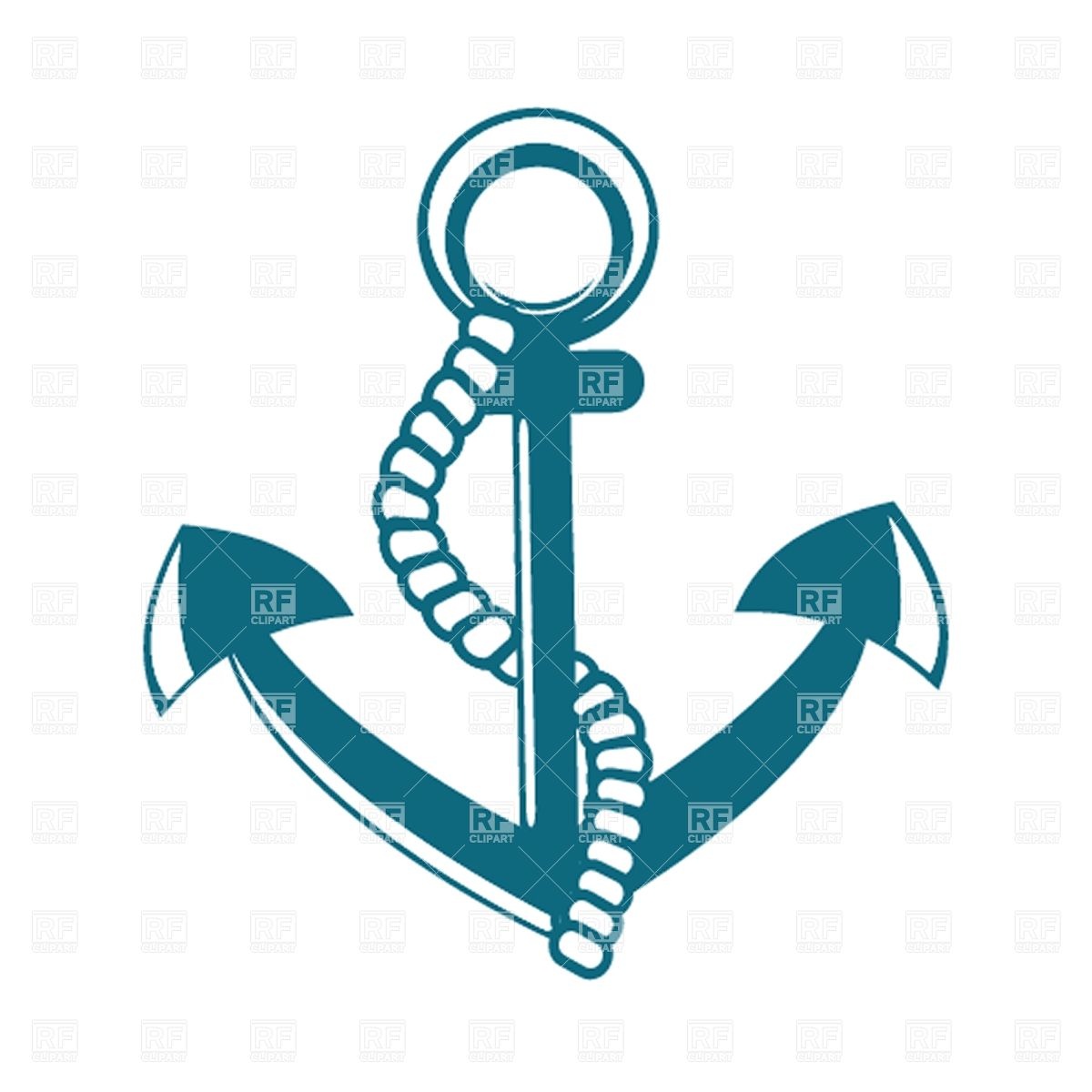 1200x1200 Anchor With Rope Vector Image Vector Artwork Of Objects