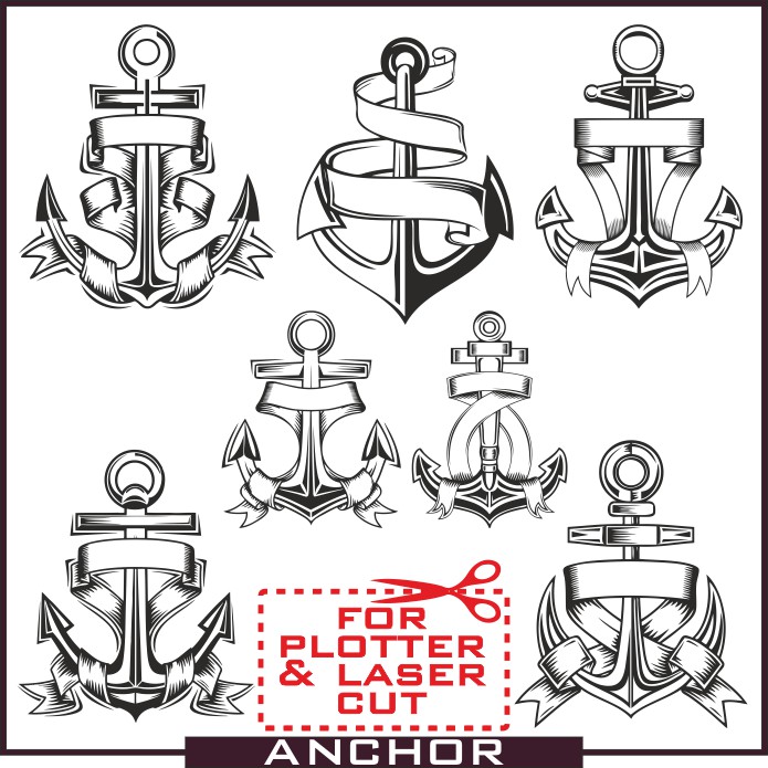 695x695 Anchor Vector Free Download Collection Of Beautiful Anchors In